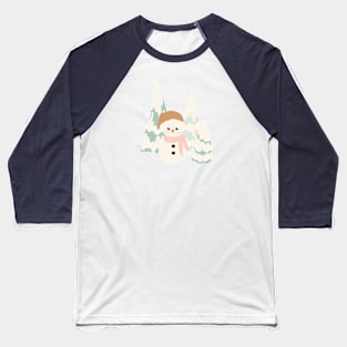 Snowman 3 Baseball T-Shirt